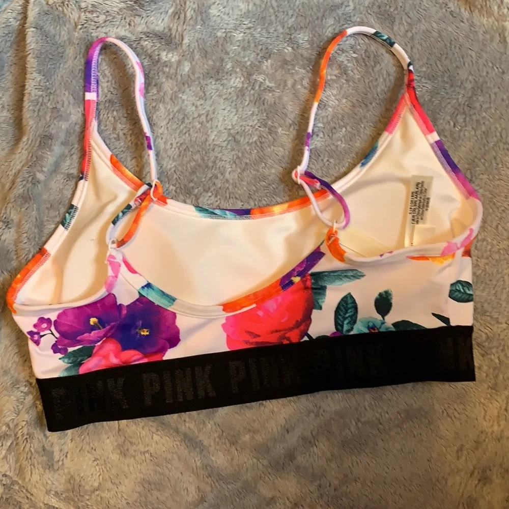 PINK Ultimate Floral Logo Sports Bra